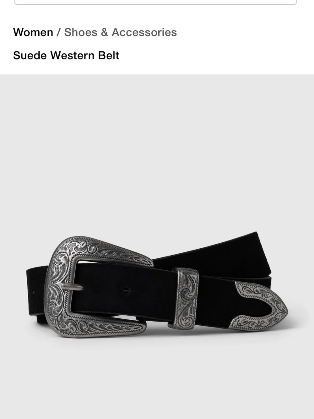 NWT suede western belt size small